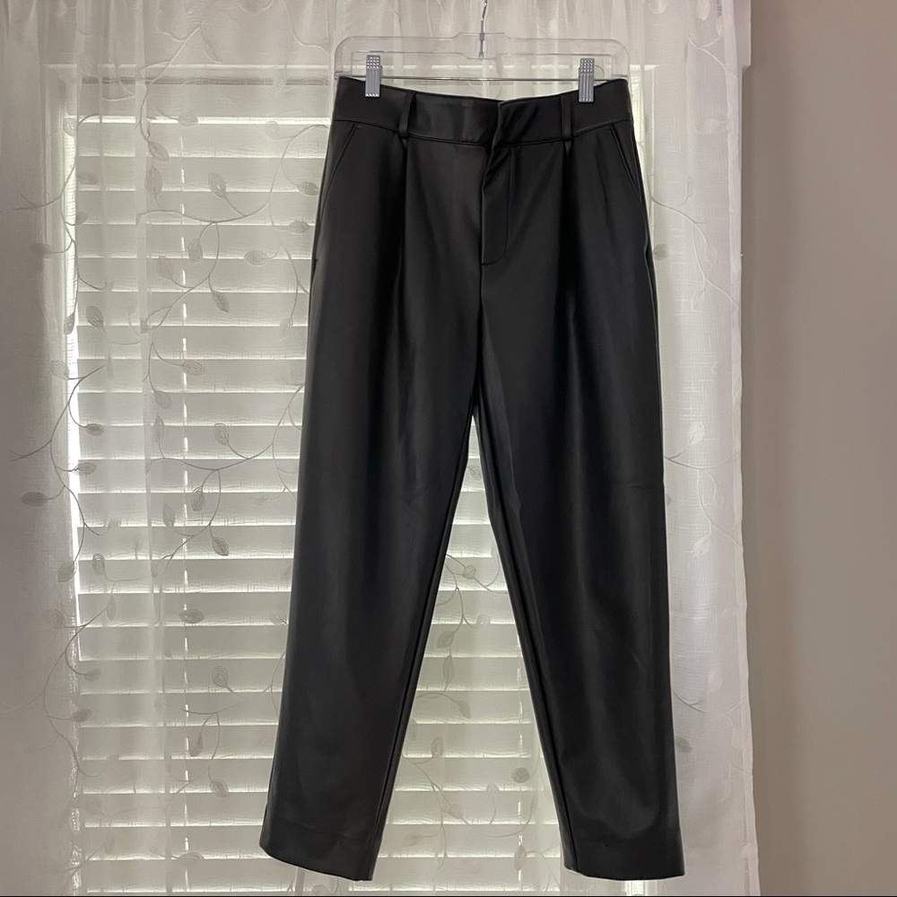 Faux leather pants